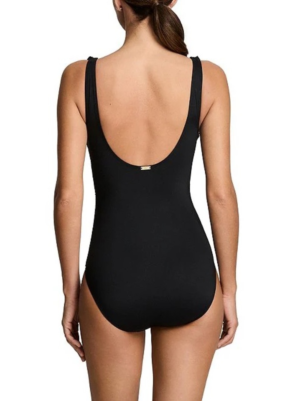 NWT Lauren Ralph Lauren Core Solid Ruffle Underwire One Piece Swimsuit - Picture 2 of 3